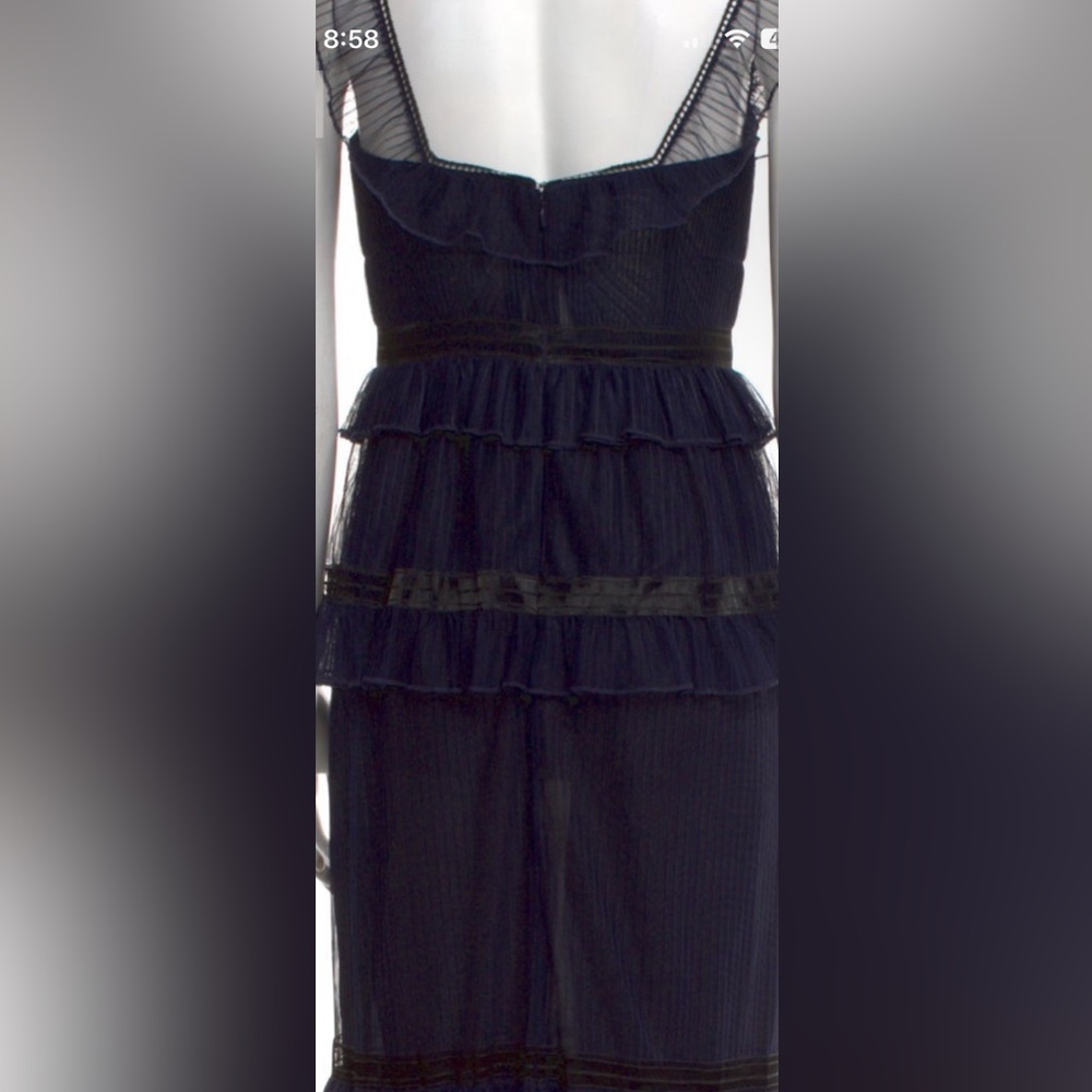 Jonathan Simkhai Black Midi Dress bustier 2 xs - Picture 3 of 8
